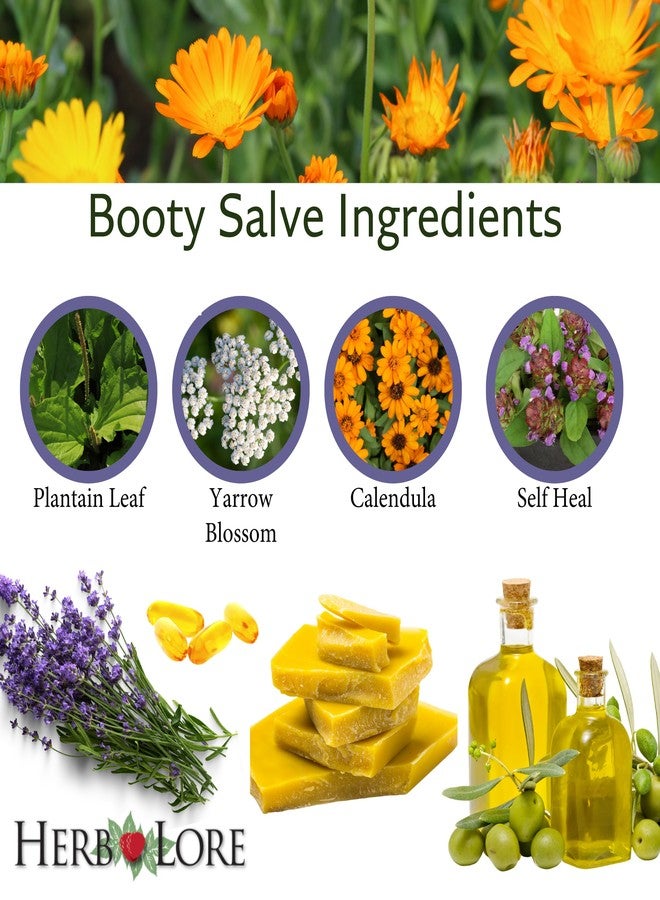 Herb Lore Organic Booty Salve – Natural Soothing Ointment – Herbal Comfort Cream for Sensitive, Delicate Areas and Itching (3.4 oz) - Image 3